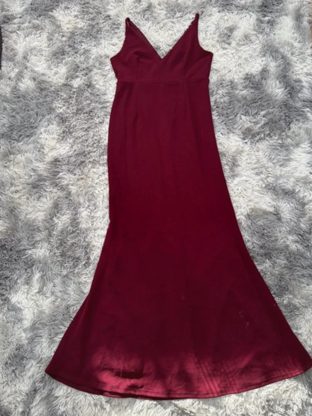 V-Neck Sleeveless Maxi Dress in Deep Wine